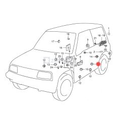 SUZUKI KAROSSZÉRIA GUMIDUGÓ 30mm