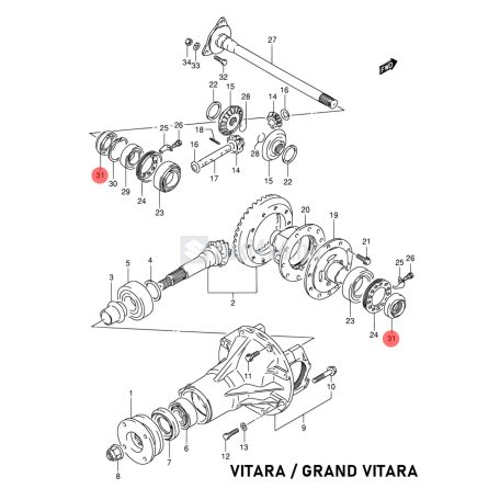SUZUKI VITARA DIFFERENCIÁLMŰ HÁZ SZIMERING 35X62X10