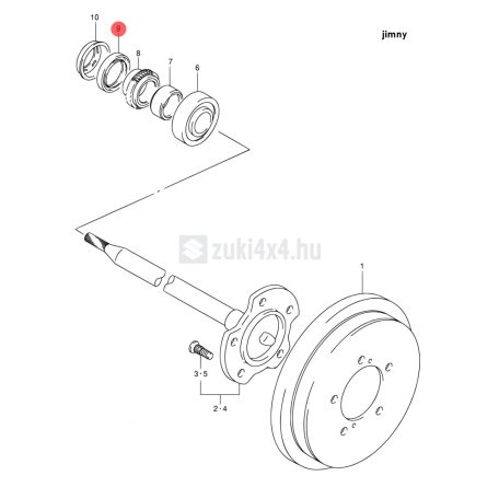SUZUKI HÁTSÓ FÉLTENGELY SZIMERING 48X62X9