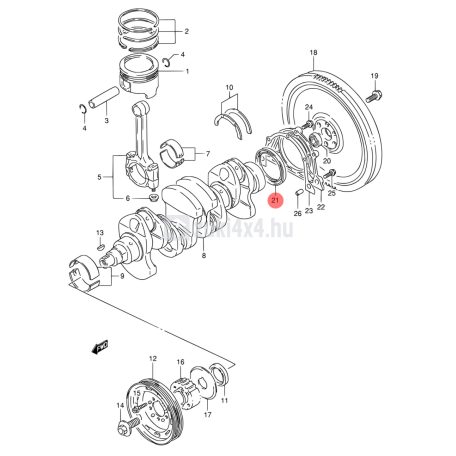 SUZUKI FŐTENGELY SZIMERING HÁTSÓ