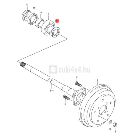 SUZUKI VITARA HÁTSÓ FÉLTENGELY SZIMERING