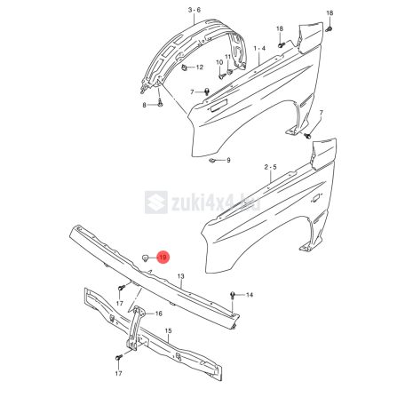 SUZUKI VITARA MOTORHÁZTETŐ ÜTKÖZŐ GUMI