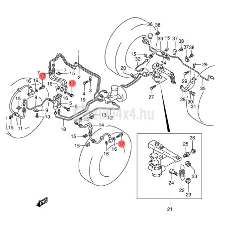FÉKCSŐ BIZTOSÍTÓ CSAVAR