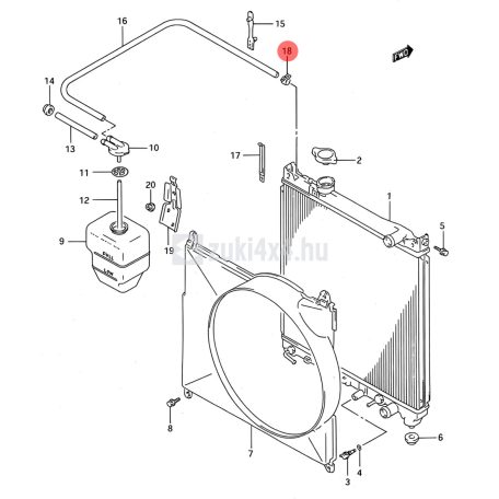 SUZUKI VITARA HŰTŐCSŐ BILINCS 11mm