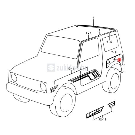 SUZUKI SAMURAI FÉM KÁRPIT PATENT