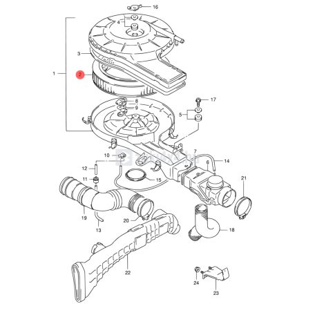 SUZUKI VITARA 1,6 8V LEVEGŐSZŰRŐ 293x222x61mm