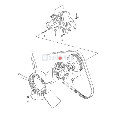 SUZUKI HŰTŐ VENTILLÁTOR VISCO KUPLUNG
