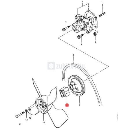 SUZUKI SAMURAI VENTILLÁTOR LAPÁT TÁVTARTÓ