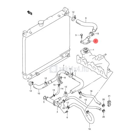 SUZUKI TERMOSZTÁT FEDÉL