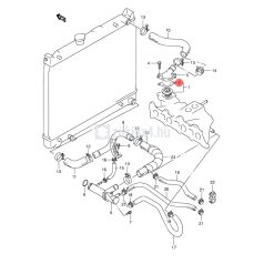 SUZUKI TERMOSZTÁT FEDÉL TÖMÍTÉS SGP (GYÁRI)