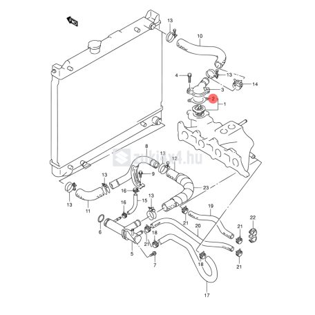 SUZUKI TERMOSZTÁT FEDÉL TÖMÍTÉS SGP (GYÁRI)