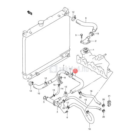 SUZUKI VITARA 1,6 8V-16V HŰTŐCSŐ SGP (GYÁRI)