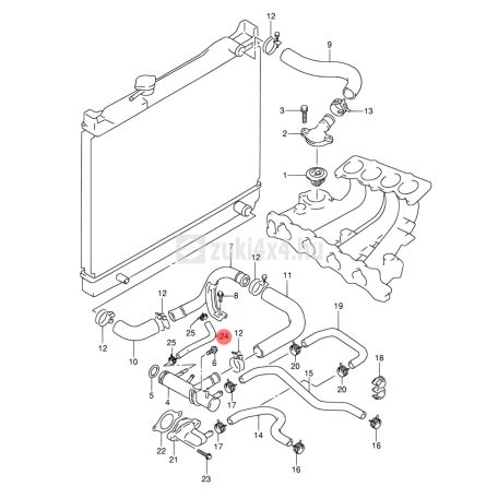 SUZUKI VITARA 1,6 16V VÍZCSŐ SGP (GYÁRI)