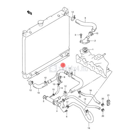 SUZUKI VITARA 1,6 8V-16V HŰTŐCSŐ FÉM