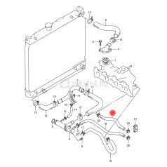 SUZUKI VITARA 1,6 8V FŰTŐRADIÁTOR CSŐ SGP (GYÁRI)