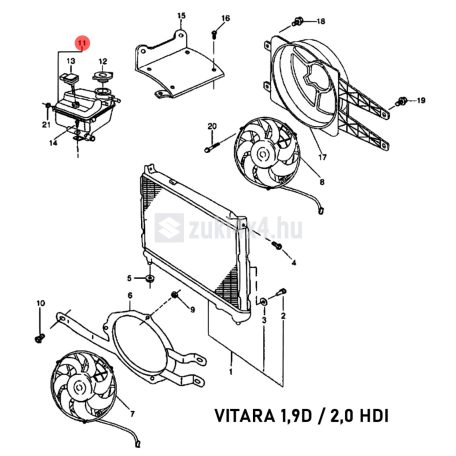SUZUKI VITARA / SAMURAI KIEGYENLÍTŐ TARTÁLY SGP (GYÁRI)