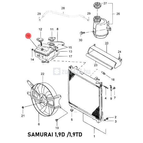 SUZUKI VITARA / SAMURAI KIEGYENLÍTŐ TARTÁLY SGP (GYÁRI)