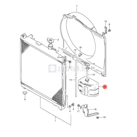 SUZUKI VITARA 1,6 8V KIEGYENLÍTŐ TARTÁLY SGP (GYÁRI)