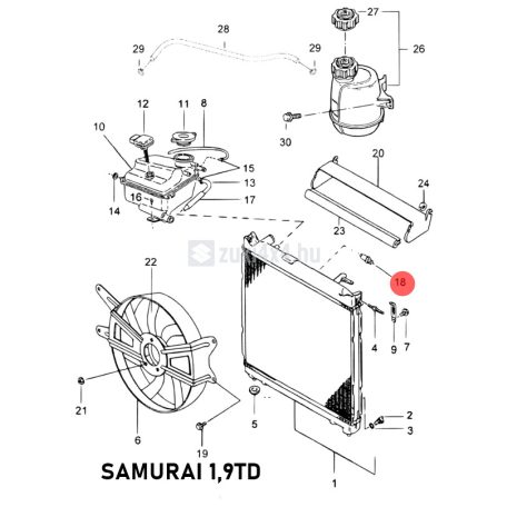 SUZUKI VITARA / SAMURAI HŰTŐVENTILÁTOR HŐKAPCSOLÓ
