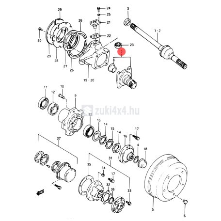 SUZUKI SAMURAI ELSŐ KERÉKAGY TENGELY