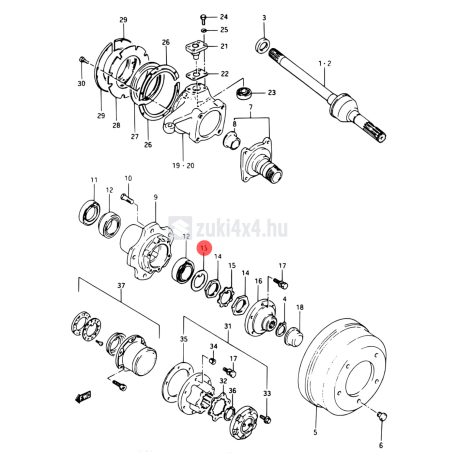SUZUKI SAMURAI ELSŐ KERÉKCSAPÁGY KÖRMÖS ALÁTÉT
