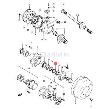 SUZUKI SAMURAI ELSŐ KERÉKCSAPÁGY BIZTOSÍTÓ LEMEZ