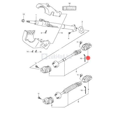 SUZUKI VITARA FELSŐ KORMÁNYCSUKLÓ GUMI SGP (GYÁRI)