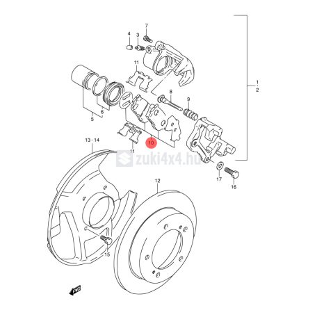 SUZUKI VITARA FÉKBETÉT KÉSZLET (FÉKNYEREG 48mm)