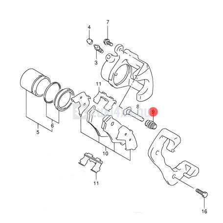 FÉKNYEREG CSUSZKA PORVÉDŐ (25mm) SGP (GYÁRI)