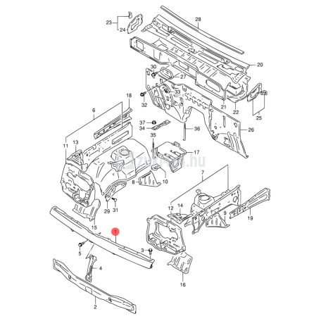 SUZUKI VITARA ZÁRHÍD, HOMLOKFAL