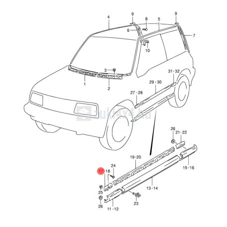 VITARA KÜSZÖB BORÍTÁS TARTÓ LEMEZ JOBB ELSŐ