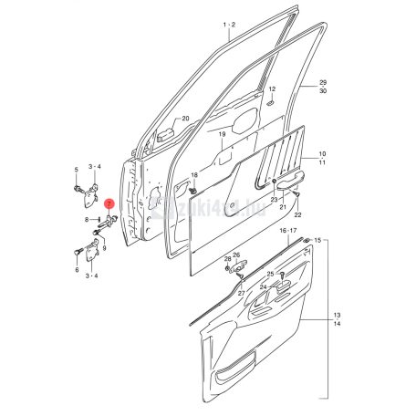 SUZUKI VITARA AJTÓHATÁROLÓ SGP (GYÁRI)