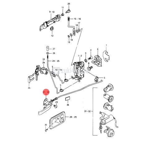   SUZUKI SAMURAI BELSŐ KILINCS BAL