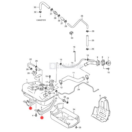 SUZUKI GRAND VITARA ÜZEMANYAGTARTÁLY TARTÓ 2db