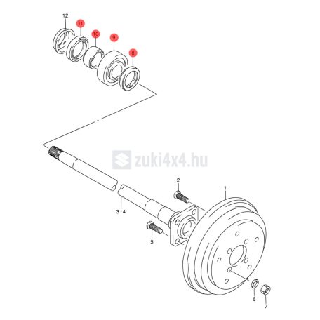 SUZUKI VITARA KERÉKCSAPÁGY KÉSZLET HÁTSÓ