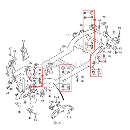 SUZUKI VITARA FÜLKETARTÓ GUMIBAK KÉSZLET