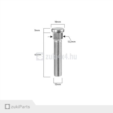 SUZUKI KERÉKTŐCSAVAR M12x1,25 62mm