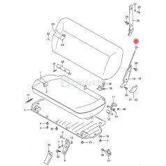 SUZUKI HÁTSÓ ÜLÉS TÁMLA GOMB SZÜRKE