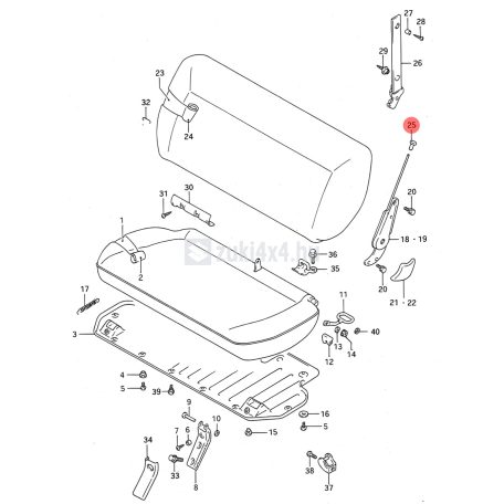 SUZUKI HÁTSÓ ÜLÉS TÁMLA GOMB SZÜRKE